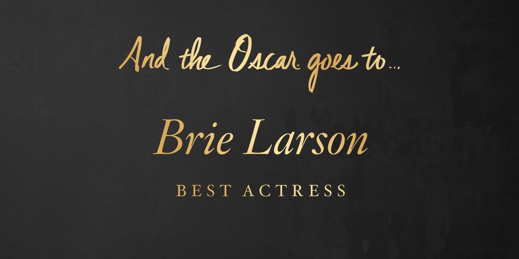 CASTIGATOARE OSCAR 2016 Cea mai buna actrita in rol principal - Brie Larson – Room