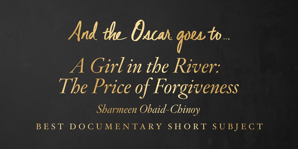 Cel mai bun scurtmetraj documentar – „A Girl in the River: The Price of Forgiveness”