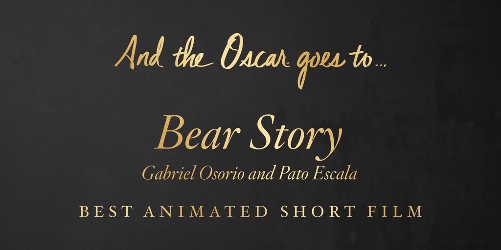 castigatori oscar 2016 Cel mai bun scurtmetraj animat Bear Story (Gabriel Osorio şi Pato Escala)