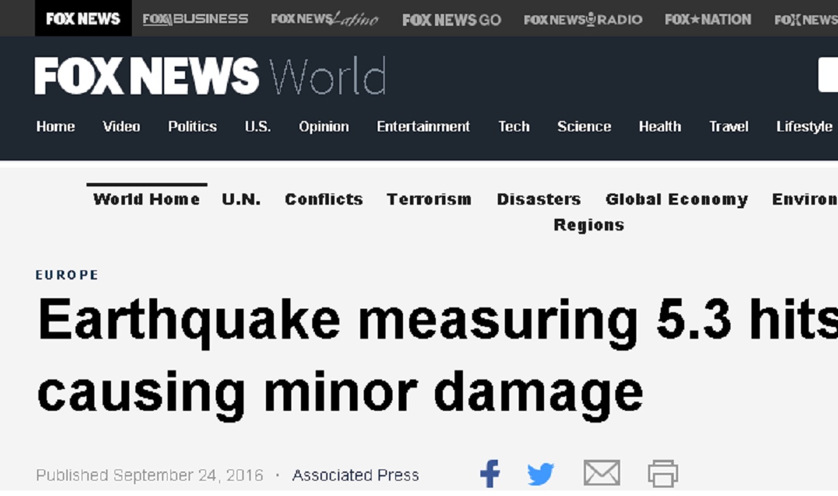 Presa internaţională scrie despre cutremurele din România şi Filipine