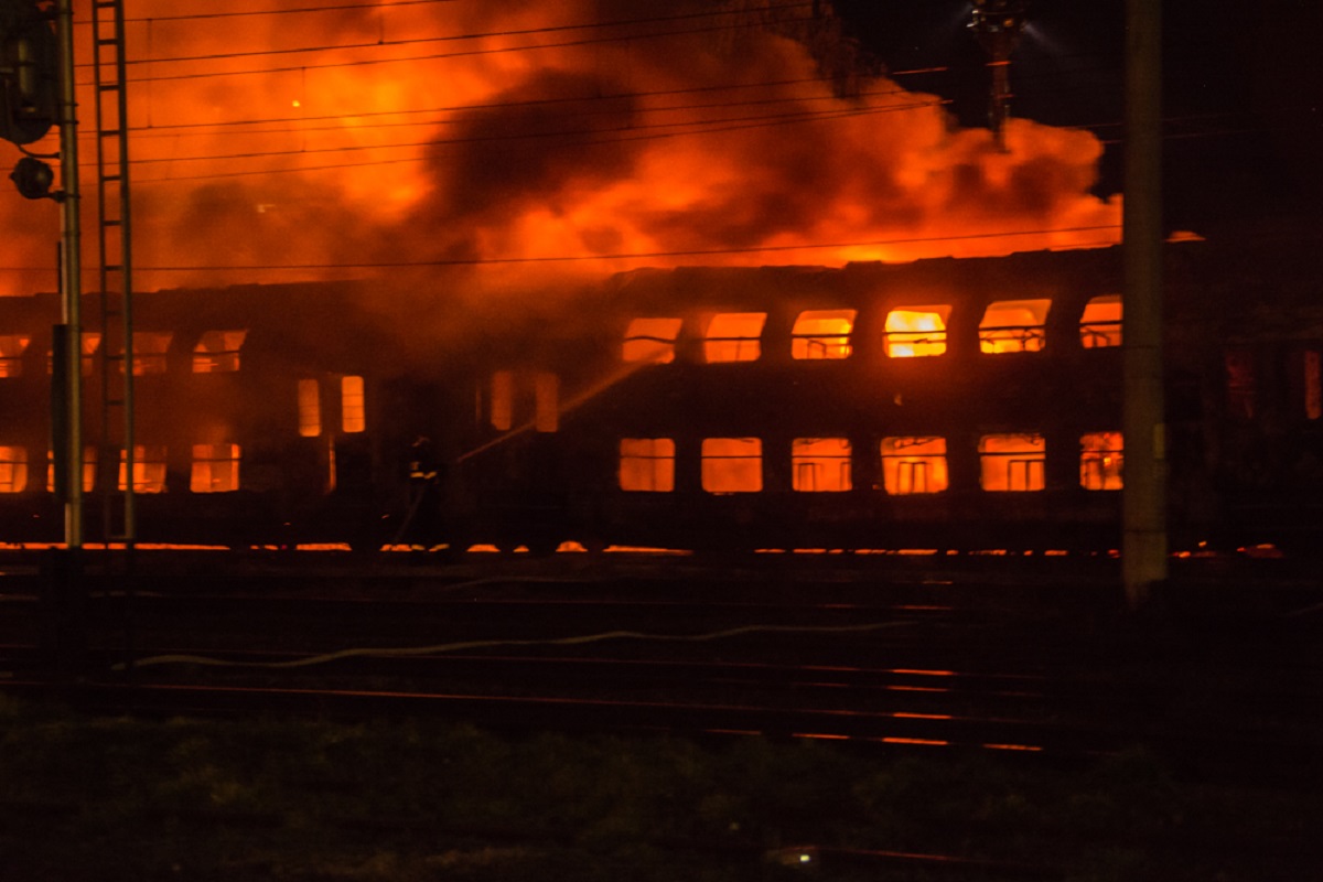 Incendiu în gara din Craiova