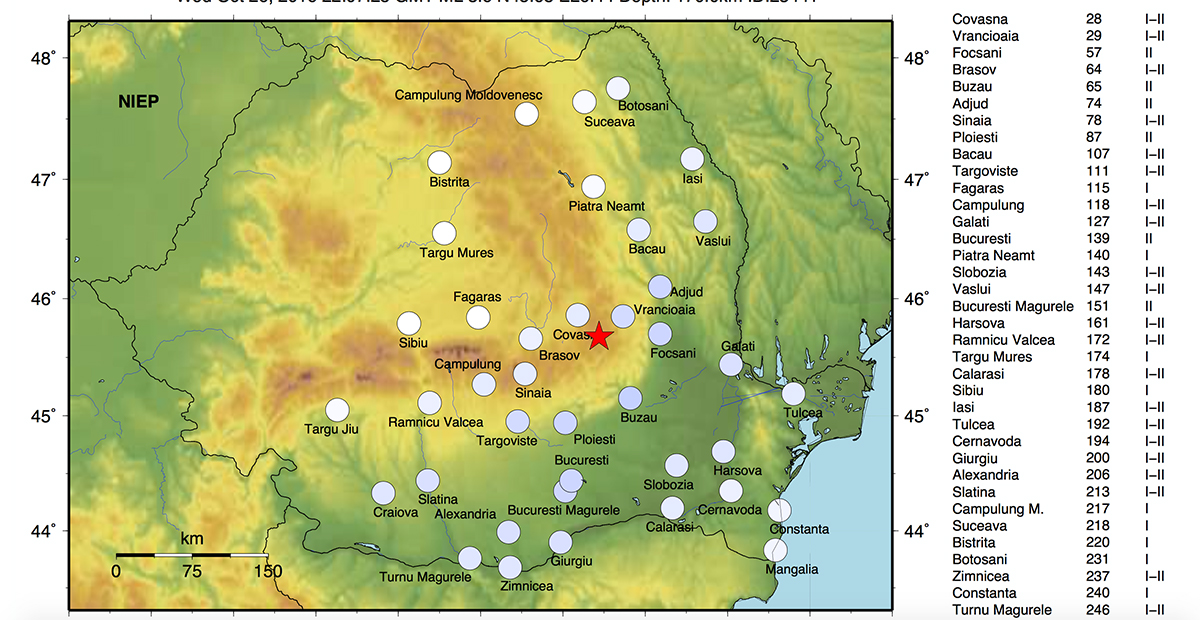 Cutremur in Romania dupa 3 seisme in Italia