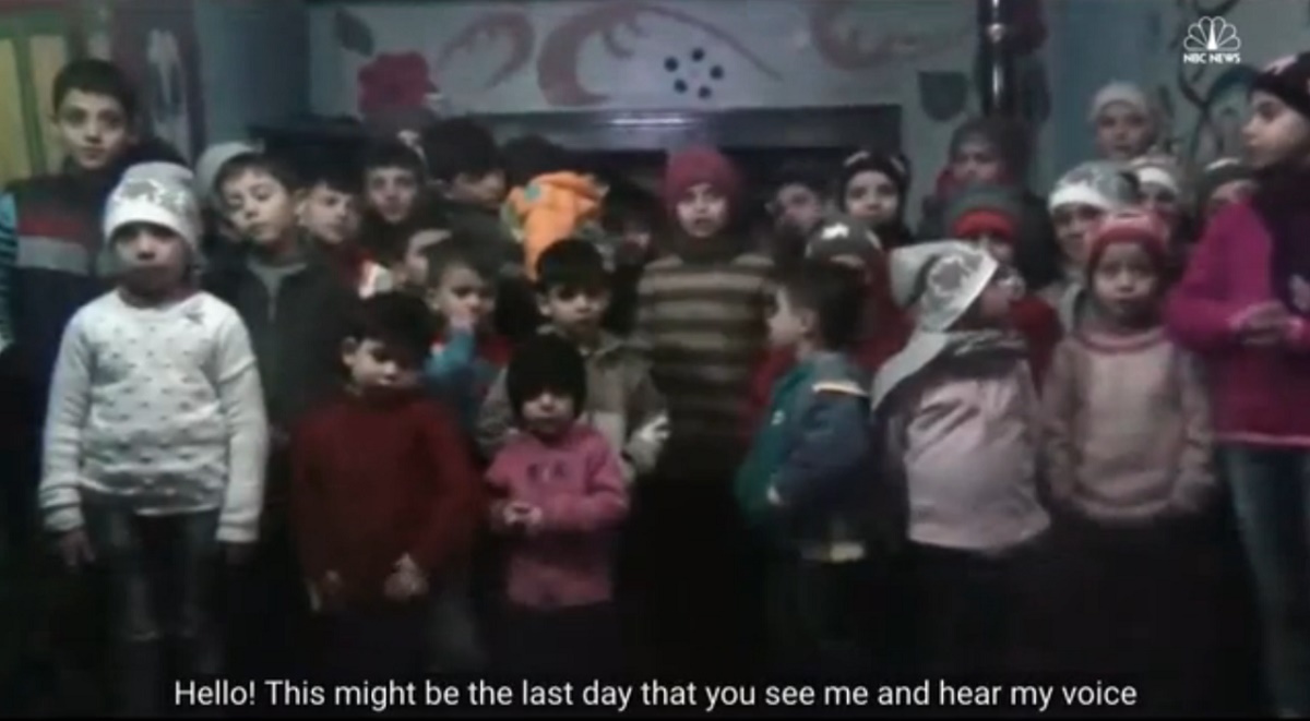 Orfanii din Alep au înregistrat un mesaj video emoționant în care cer ajutor de la organizațiile pentru drepturile omului.