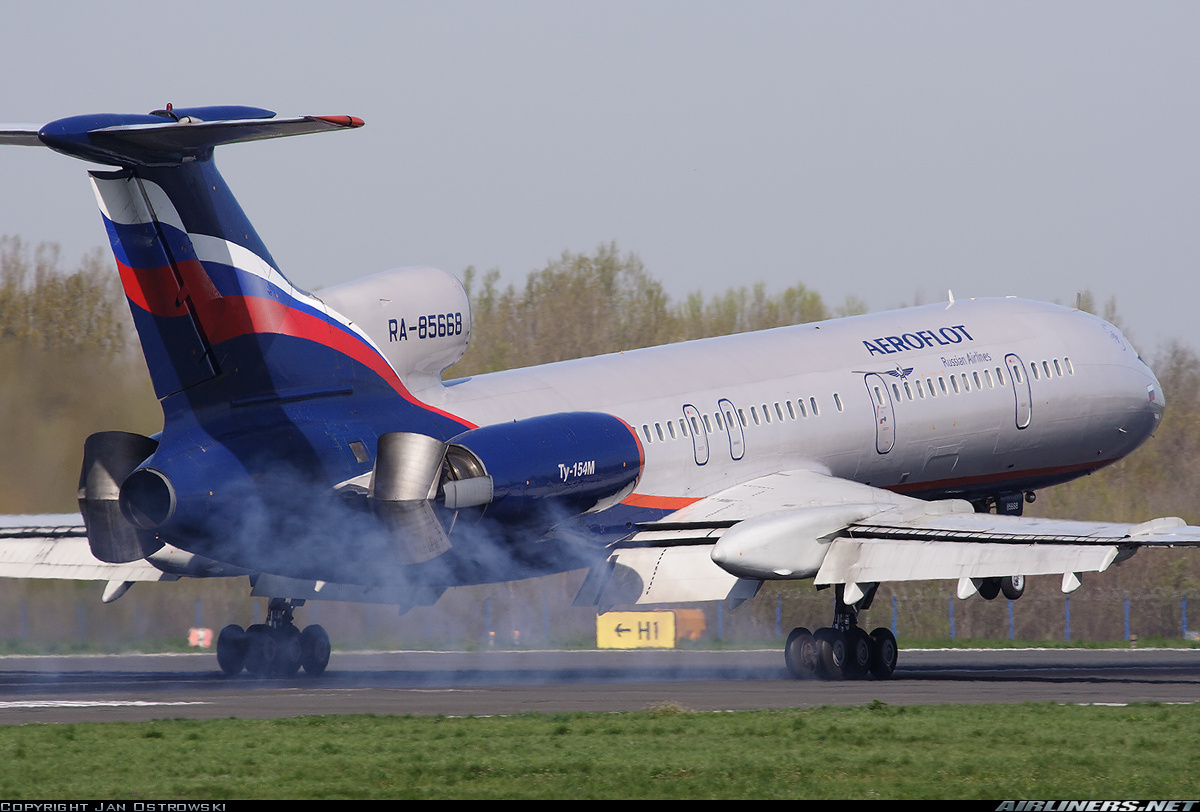Tupolev Tu-154 flaps blocate