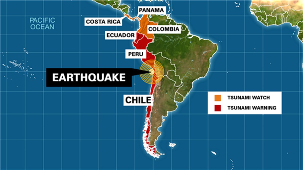 Un cutremur de 7.7 grade a lovit statul Chile, duminică, 25 decembrie. Autoritățile au emis o alertă de tsunami.