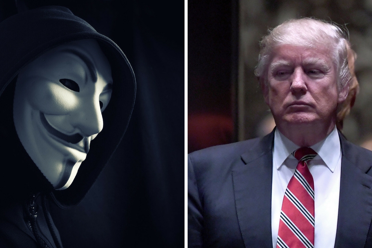 Anonymous îl acuză pe Trump de legături cu mafia rusească, cu traficanți de copii și operațiuni de spălare de bani.