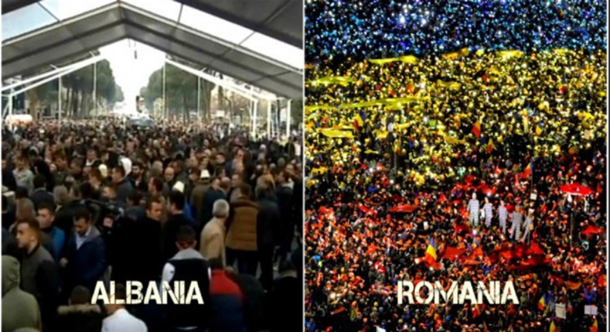 Manifestațiile din România au inspirat un protest în Albania față de premierul Edi Rama și față de corupție. 10.000 de oameni au ieșit în stradă.
