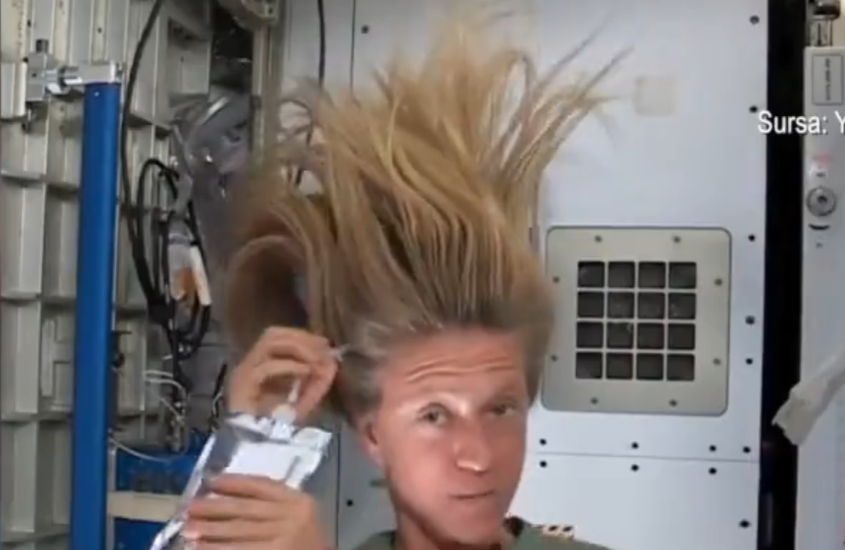 Cât de greu este să te speli pe cap în spațiu? Astronautul a făcut demonstrația!