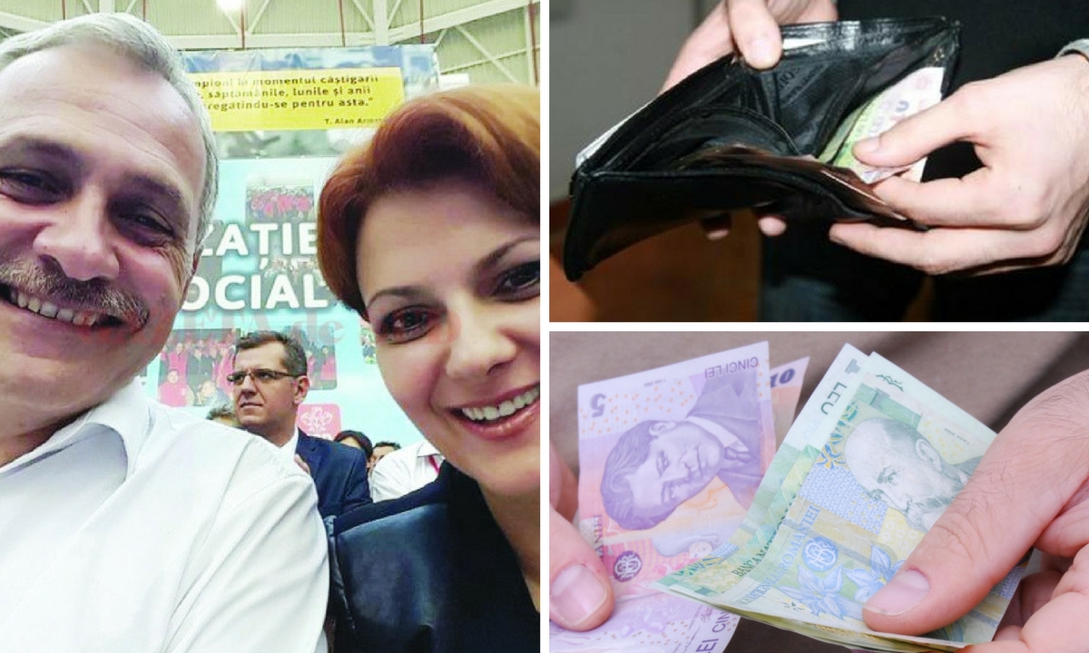 Salariile au scăzut, deși PSD prin ministrul Muncii, Lia Olguța Vasilescu, a dat asigurări că nu se va întâmpla așa ceva.