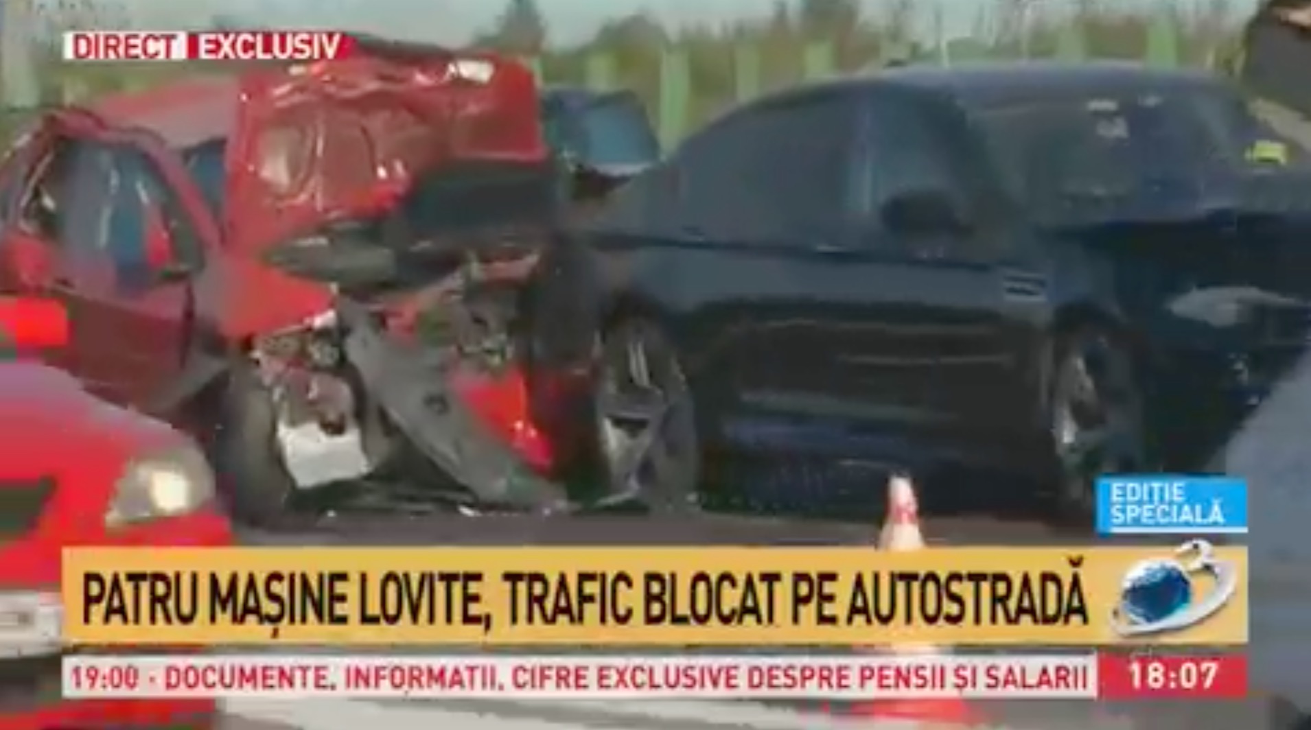 Accident pe Autostrada Soarelui, la Lehliu. Şase persoane au fost rănite