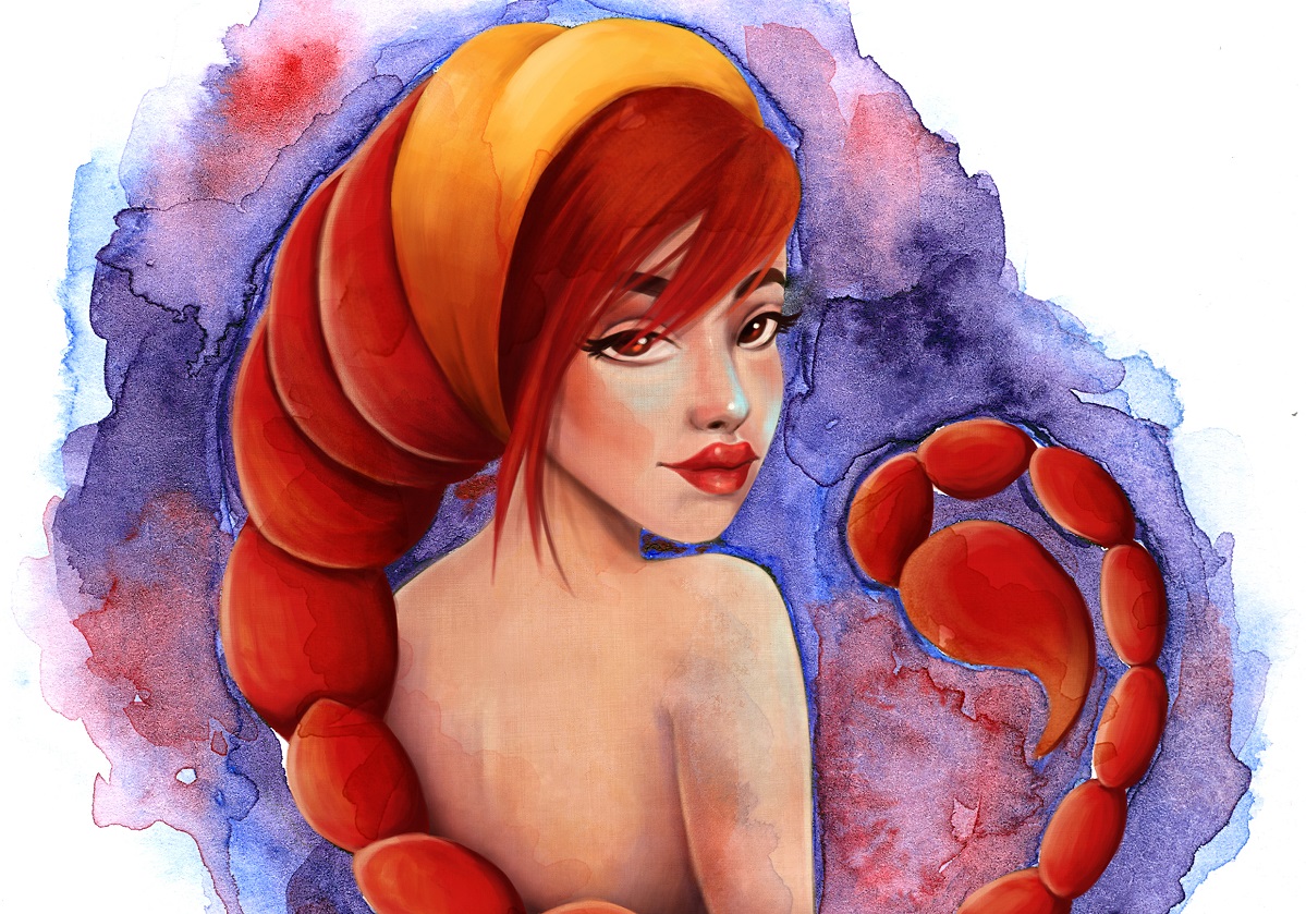 Скорпион знак зодиака девушка с рыжими волосами