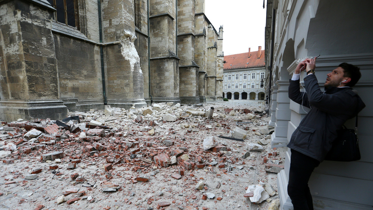 Cutremure de 5,3 şi 5,0 la Zagreb. Pagubele sunt serioase