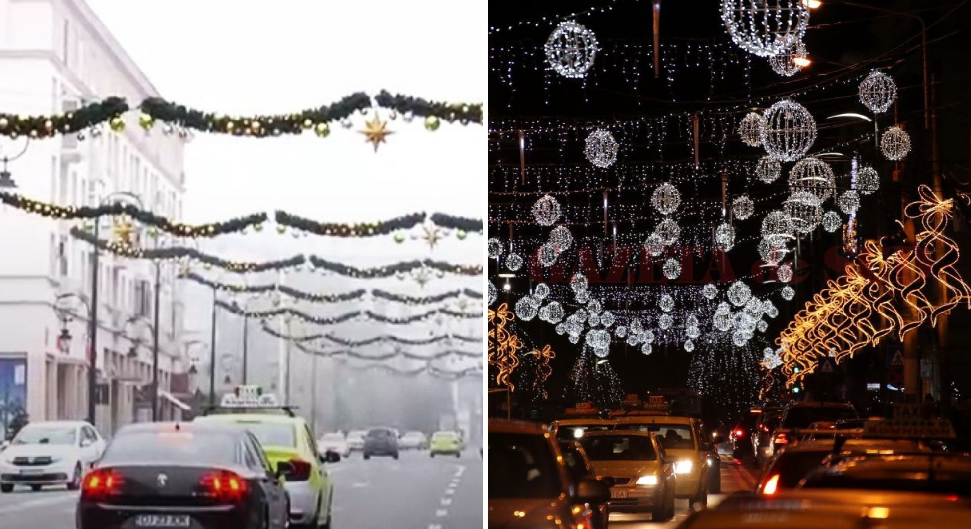 Sărbători de iarnă 2020. Primul oraș din România în care a fost montat iluminatul festiv