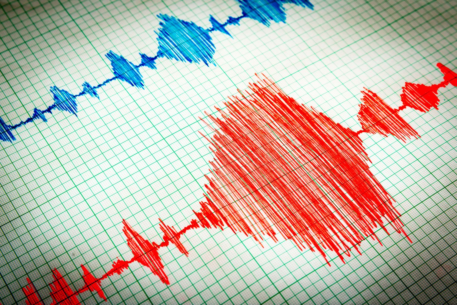 Seismograf care înregistrează un cutremur, ilustrație pentru seismul de 4,8 din Vrancea