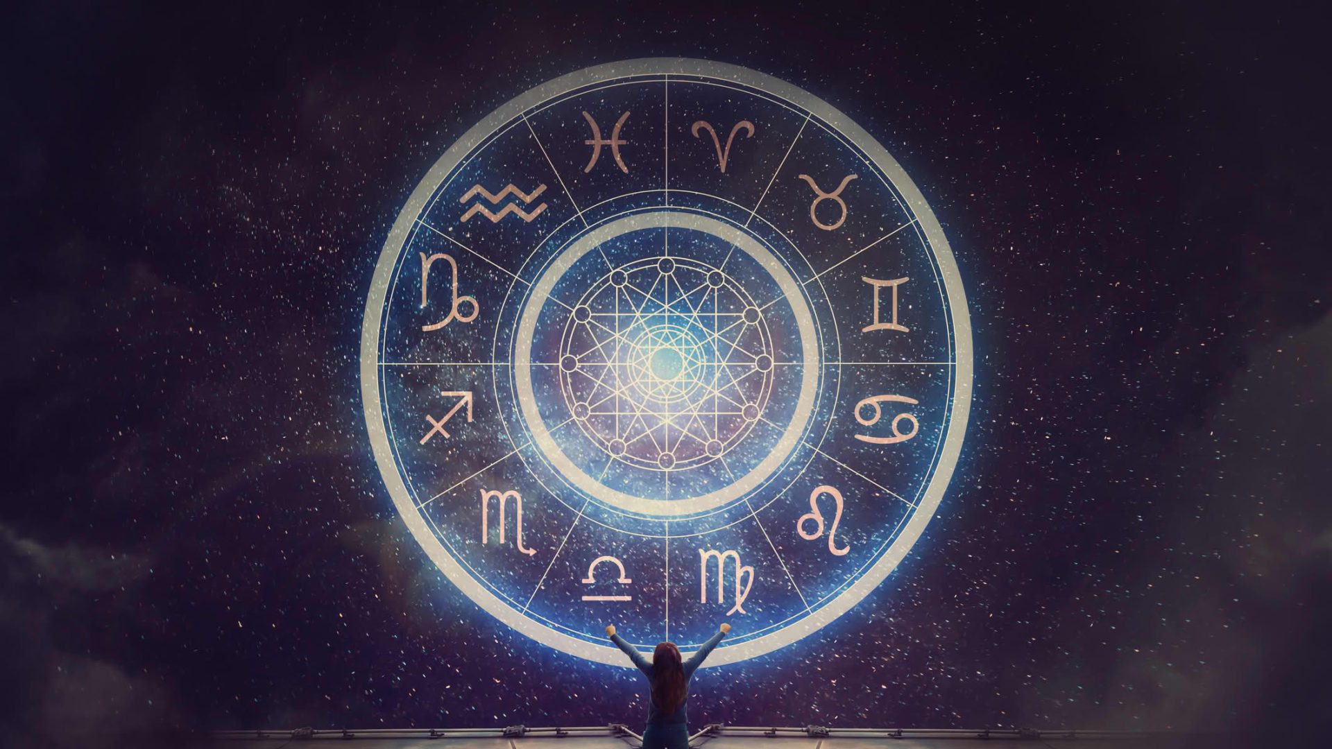 Roata zodiacului cu cele 12 semne astrologice