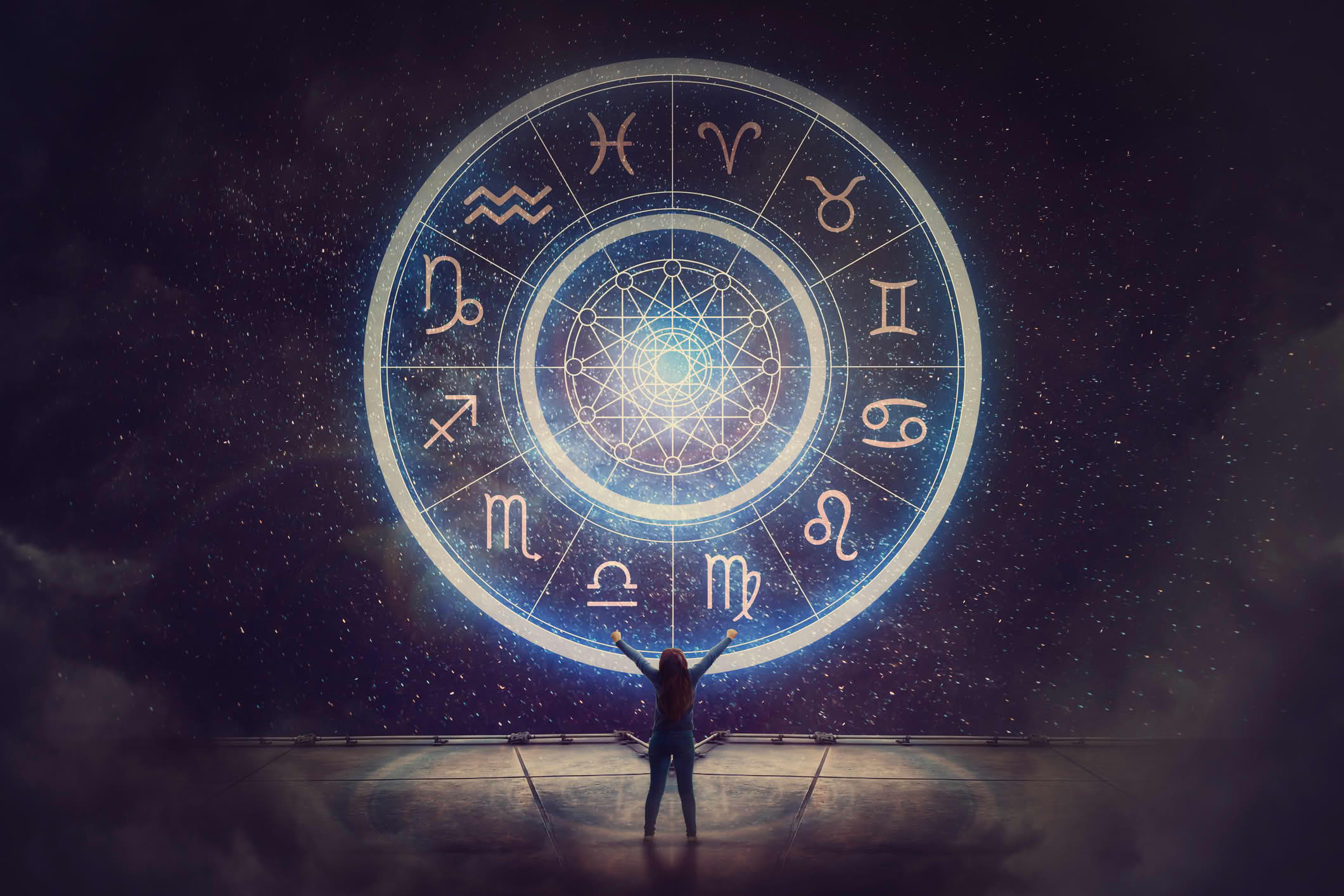 Roata zodiacului cu cele 12 semne astrologice