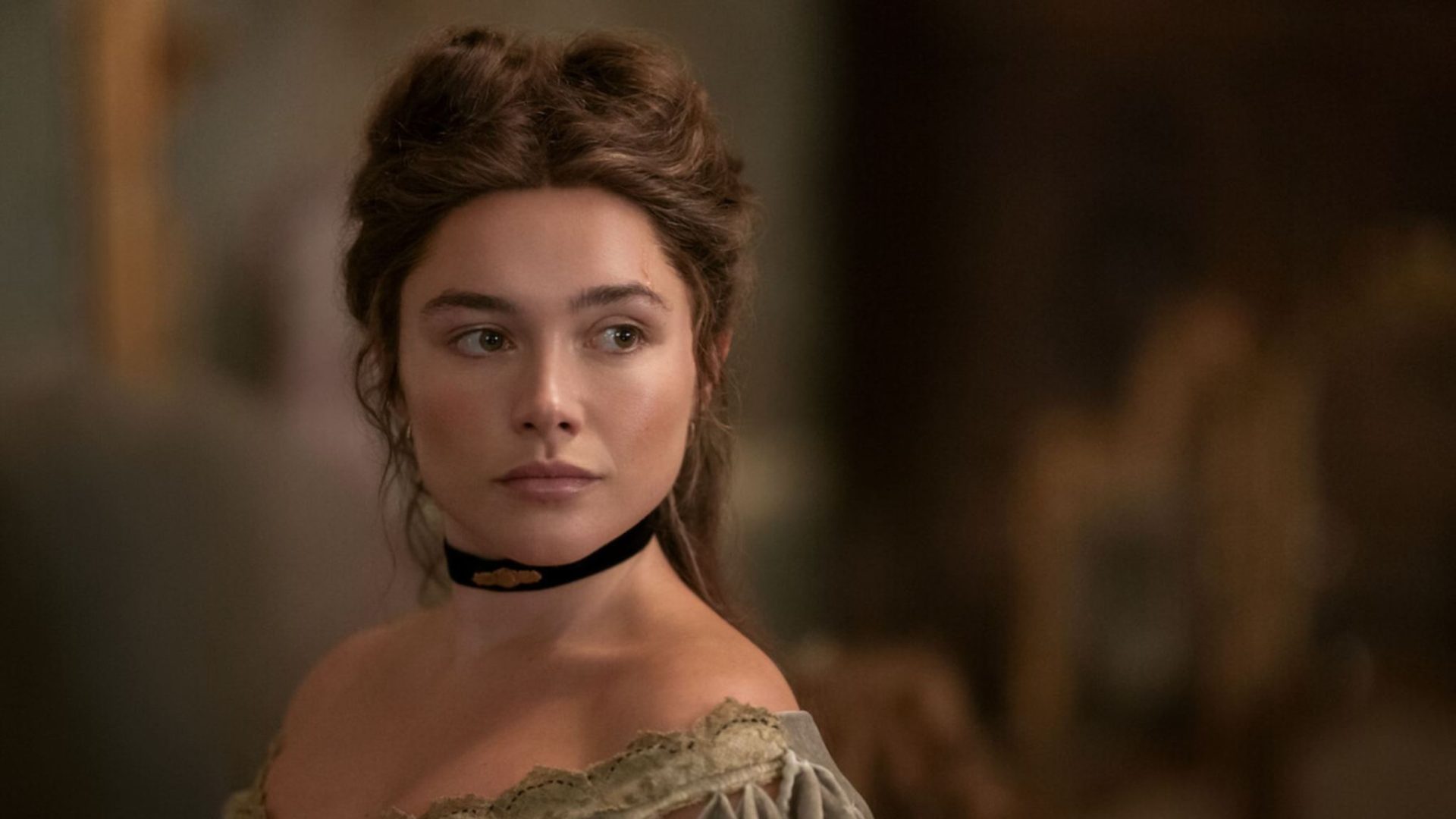 Florence Pugh în rolul lui Cathy Ames, în serialul Netflix La răsărit de Eden